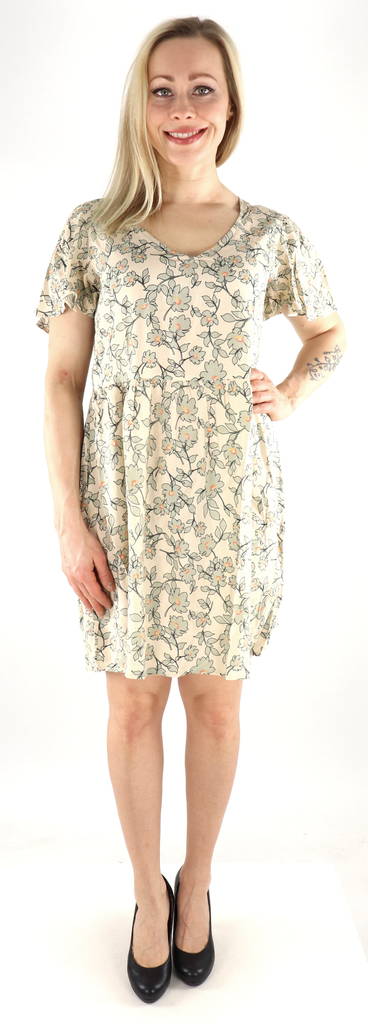 JDY Kleid 2/4 Weißgrau/große Blume - Kleider und Tuniken - 133019 - 1