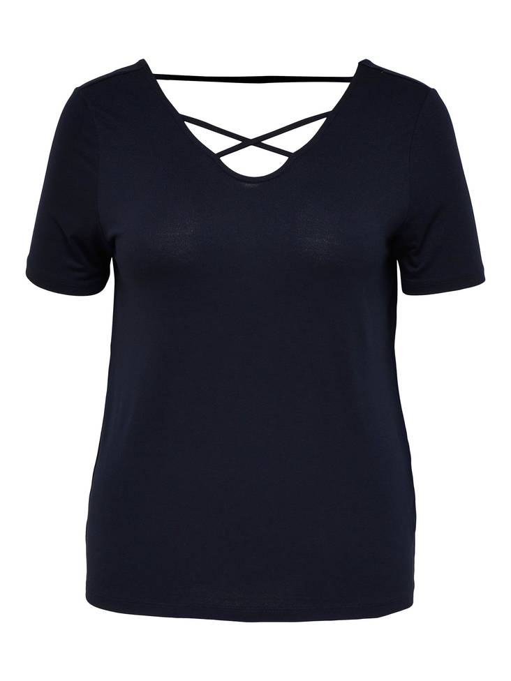 Only Carmakoma T-Shirt Bandana, dunkelblau - Damen T-Shirts - 128569 - 1