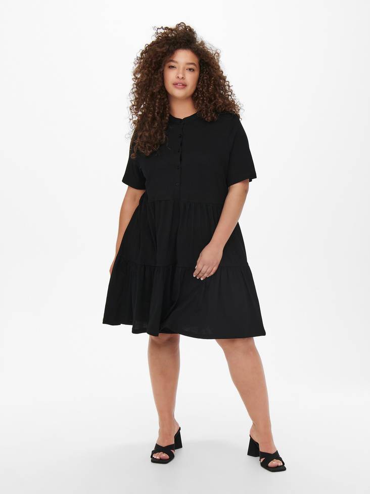 Only Carmakoma April Placket Schwarz - Kleider und Tuniken - 133379 - 1