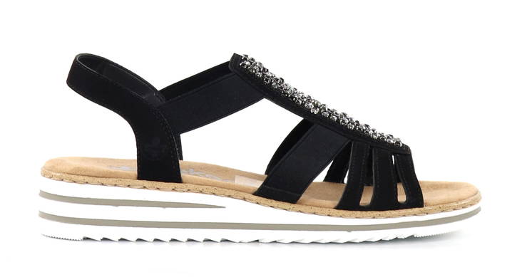 Rieker Damen Sandalen V0652-00 schwarz - Rieker Sandalen - 135769 - 1