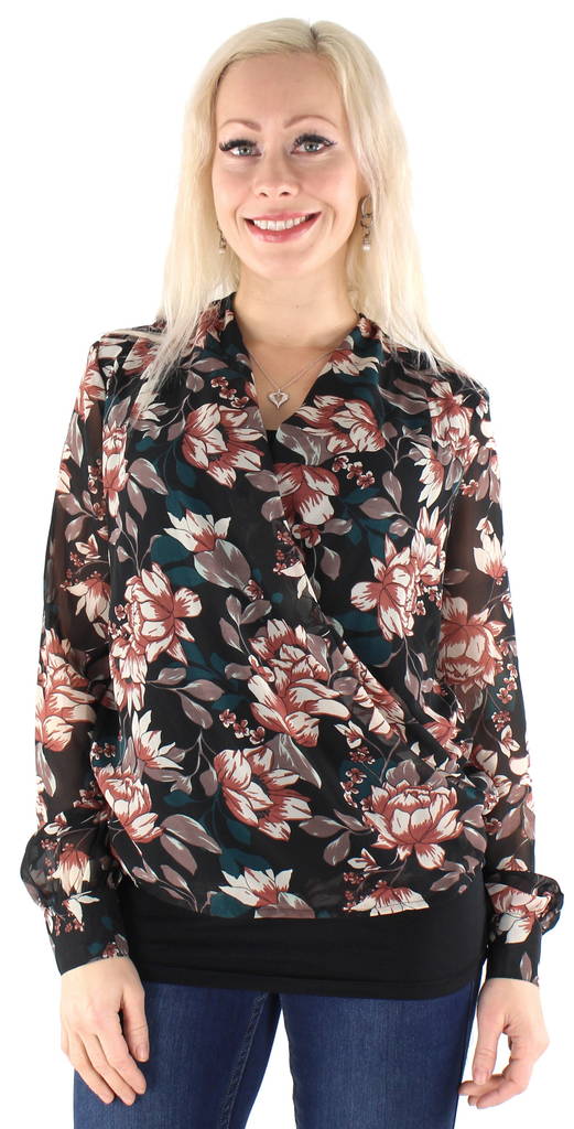 Vero Moda Wickelshirt, Schwarz/Wilma - Damenblusen und -hemden - 124649 - 1