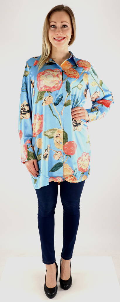 Vero Moda Hemd Kleid blau/renee - Damenblusen und -hemden - 132749 - 1