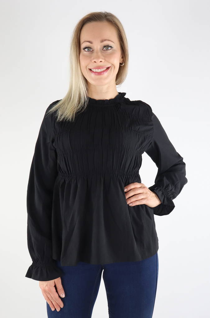 Vero Moda Shirt schwarz - Damen Langarmshirts - 131849 - 1