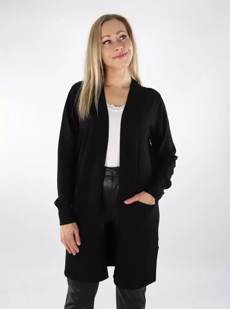 Vero Moda Damenstrickjacke Offen Schwarz - Damenpullover - 136869 - 1
