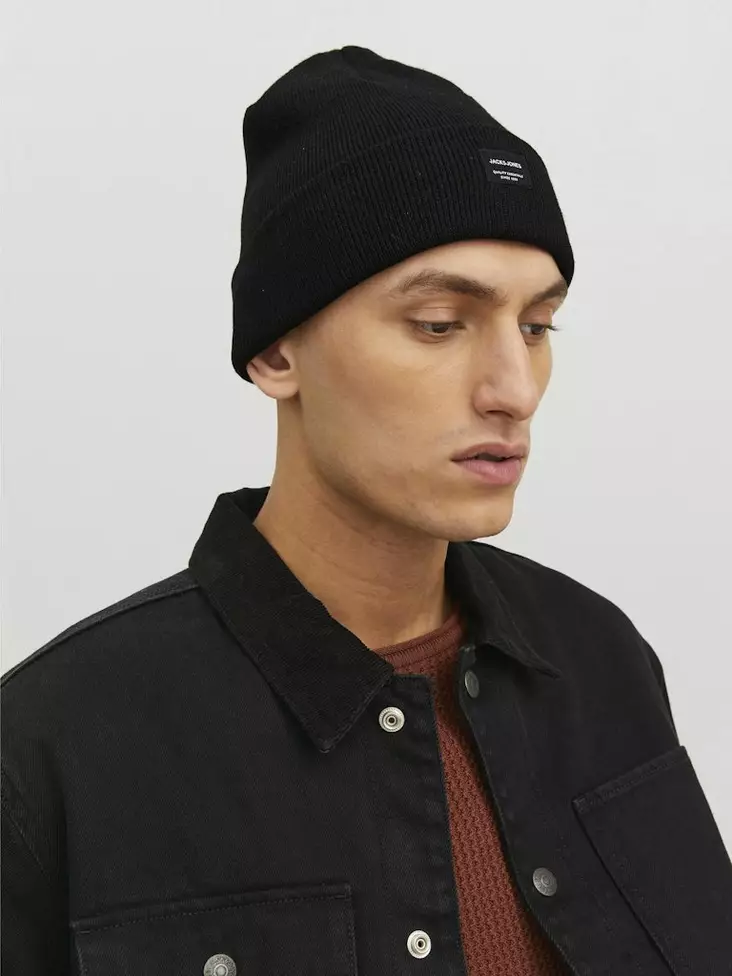Jack&Jones Herren Mütze Dna Beanie Schwarz - Herrenhandschuhe, Schals, Kopfbedeckungen - 137269 - 1