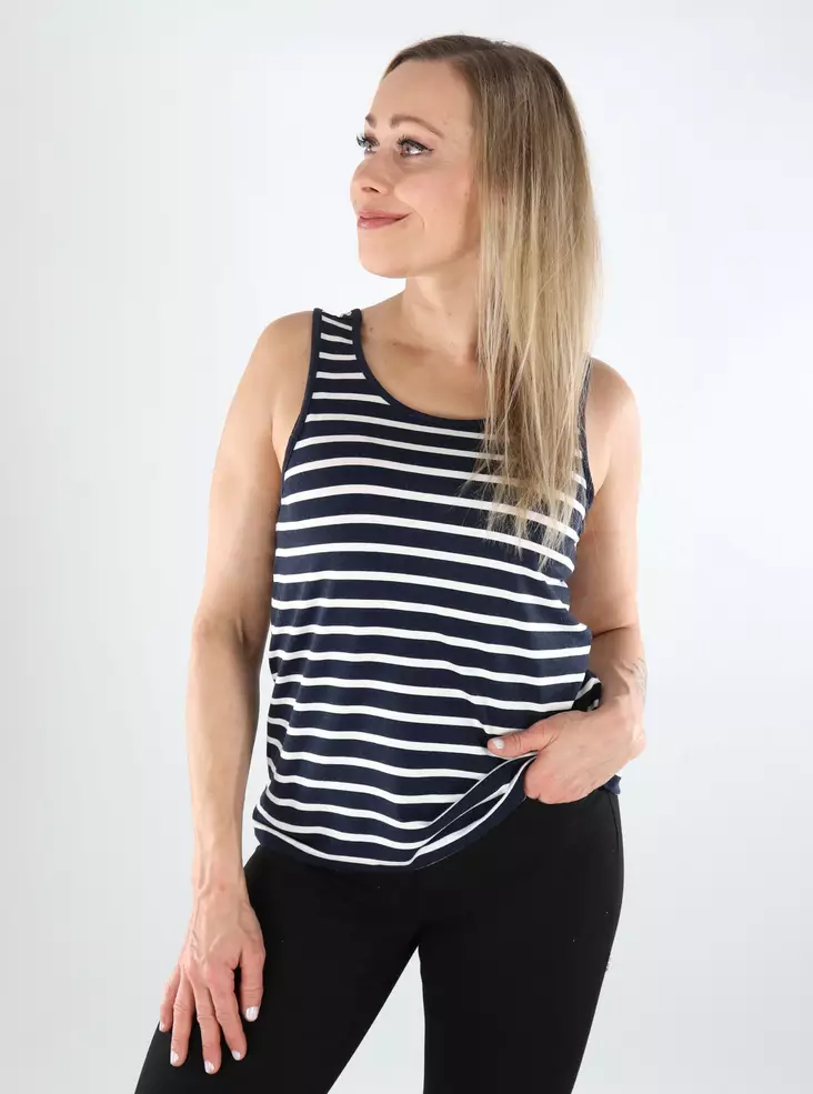 Only Damen Streifen Top Moster Tank Nachtblau/Wolkentänzer - Damen Tops - 138439 - 1