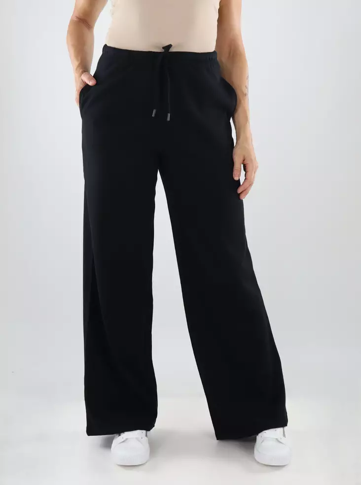 JDY Damenweite Leg Sweathosen Sweatpants Schwarz - Damenhosen - 139049 - 1