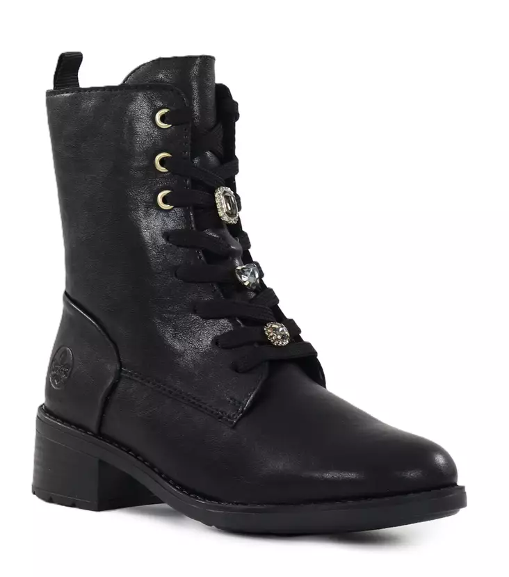 Rieker Damen Schnürstiefeletten 75432-00 schwarz - Rieker Stiefeletten - 139209 - 1