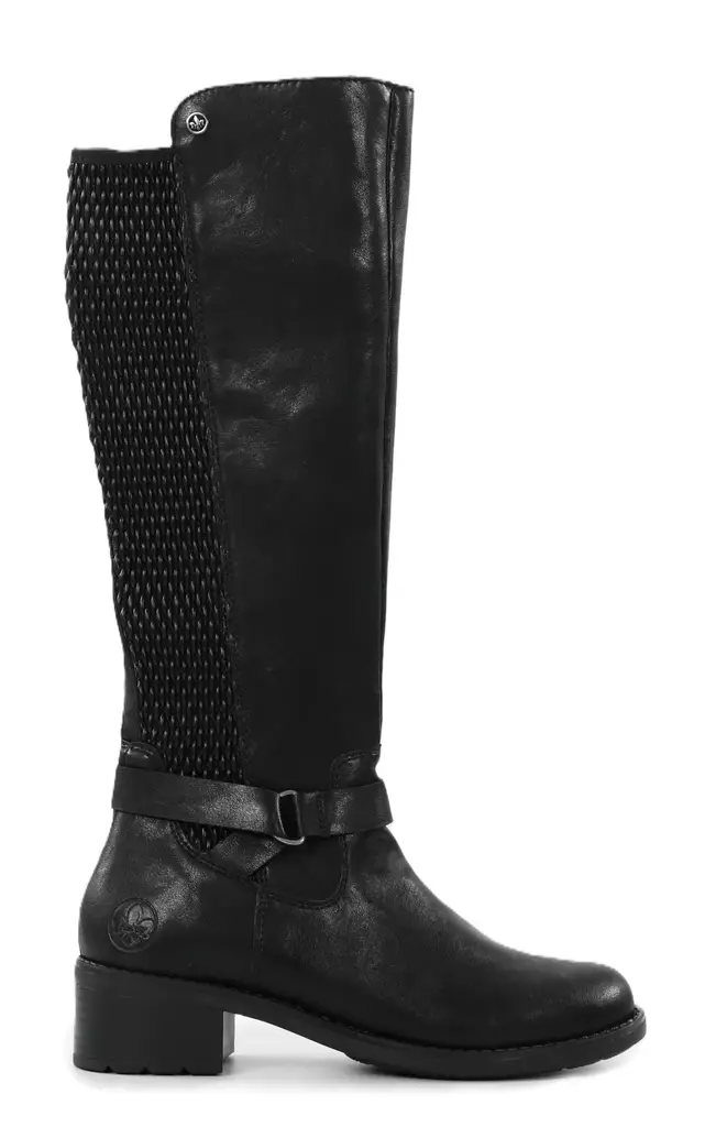 Rieker Damen Lederstiefel 75490-00 schwarz - Rieker Stiefel - 139429 - 1