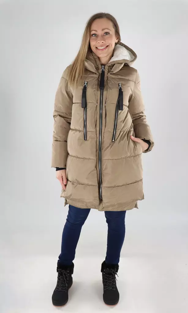 Only Damen langer Wintermantel Long crockery - Damen Winterjacken - 139539 - 1