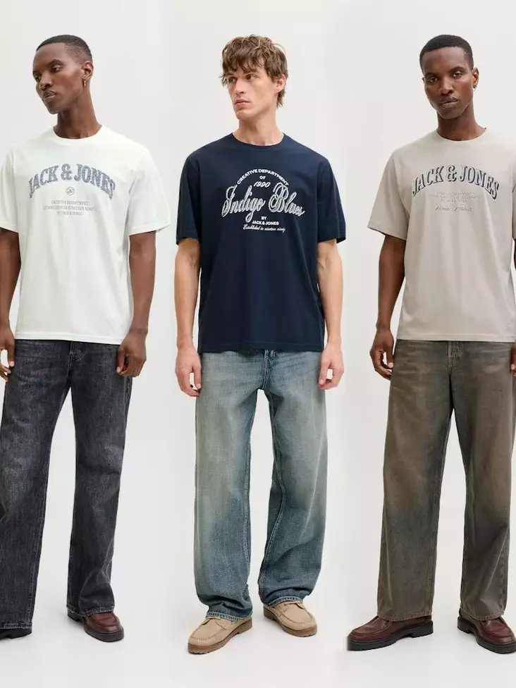 Jack&Jones Herren T-Shirt JJEDENVER Grafik Tee O-Ausschnitt - Herren T-Shirts - 140149 - 1