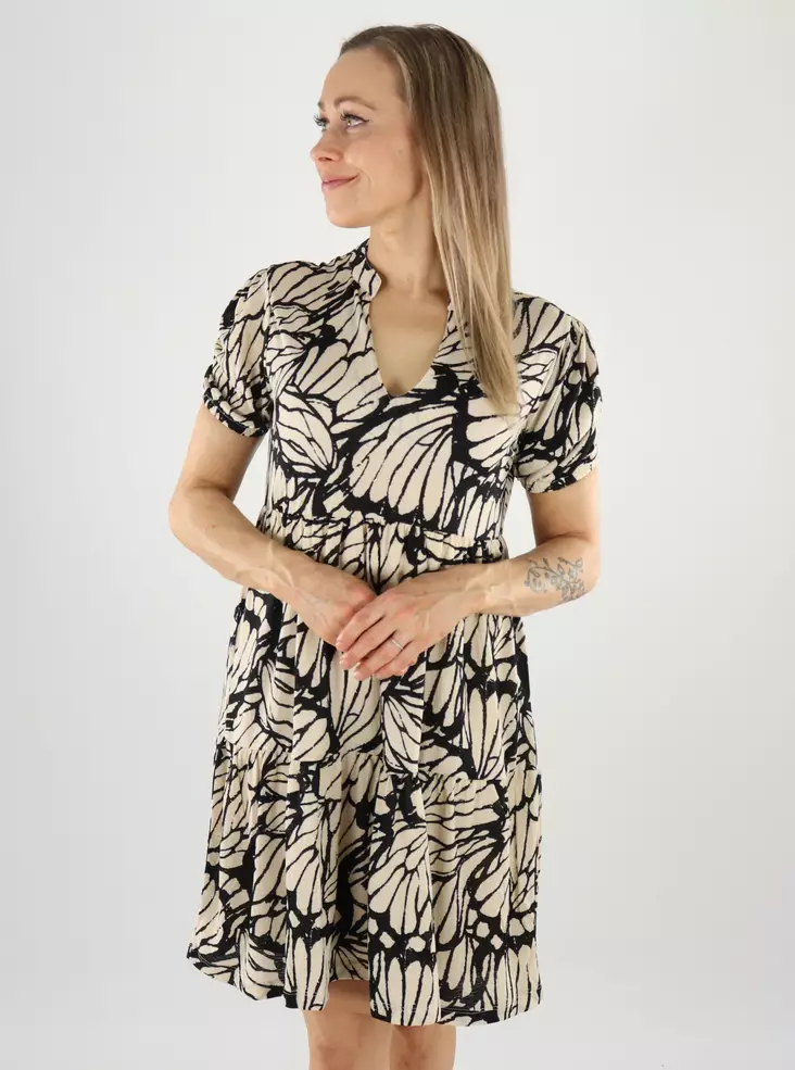 JDY Kurzes Kleid Tapioka/Schwarz - Kleider und Tuniken - 140959 - 1