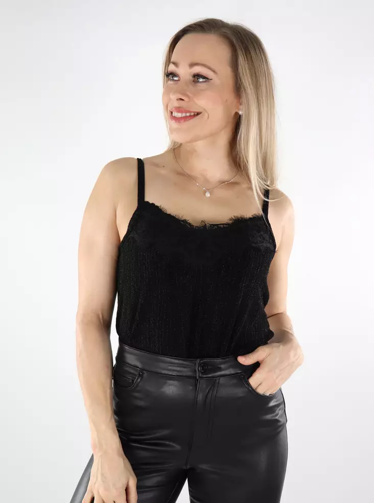 Only Damen Glitzer-Top schwarz/Zigga Schwarz - Damen Tops - 137489 - 1