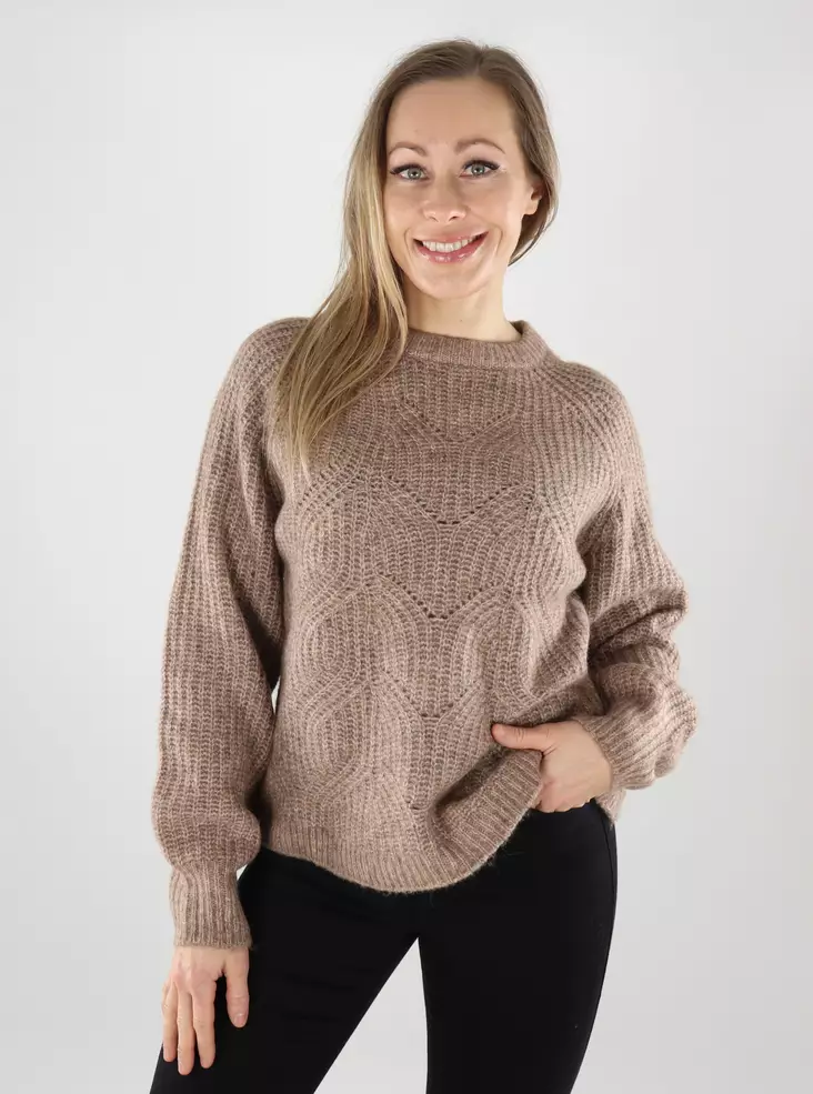 Only Damensweater Struktur geröstete Kokosnuss - Damenpullover - 139879 - 1