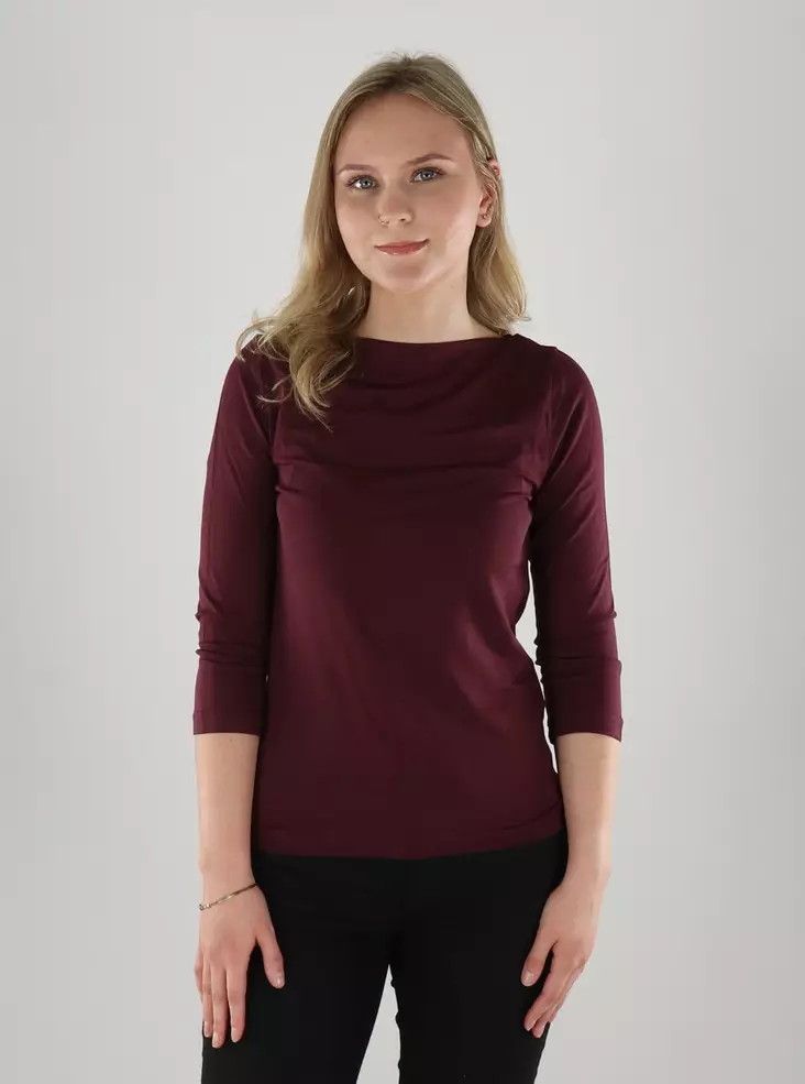 Vero Moda Shirt VMPANDA MODAL Weintasting - Damen Langarmshirts - 133719 - 1