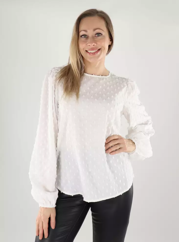 Vila Shirt Brietta schneeweiß - Damen Langarmshirts - 139689 - 1